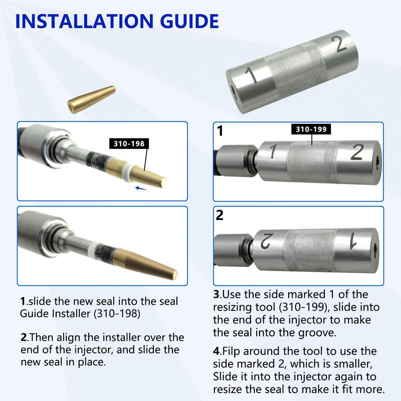 ZKTOOL 310-197 Fuel Injector Removal and Installation Tool,Injector Seal Install Tool, Compatible with Land Rover Jaguar 3.0L 5.0L Gasoline Engines，OEM 310-198 310-199,Includes Fuel Injector Flush - Image 5